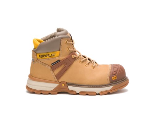 Caterpillar Excavator Superlite Waterproof Nano Tå Arbejdsstøvler Herre Brune | TQXBK-3524