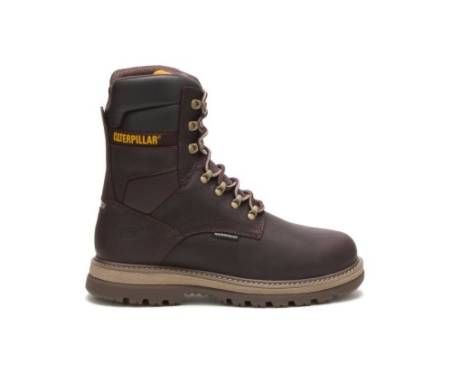 Caterpillar Fairbanks 8" Waterproof TX Steel Tå Arbejdsstøvler Herre Kaffe | YFIHQ-8275