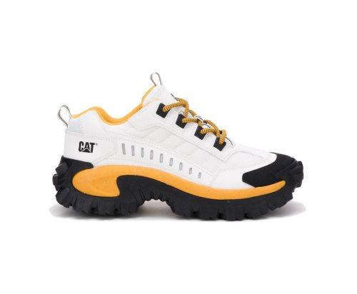 Caterpillar Intruder Casual Sko Dame White/Yellow | MNKFB-9673