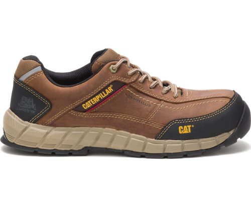 Caterpillar Streamline Læder Composite Tå Sneakers Herre Brune | PKUQW-2371