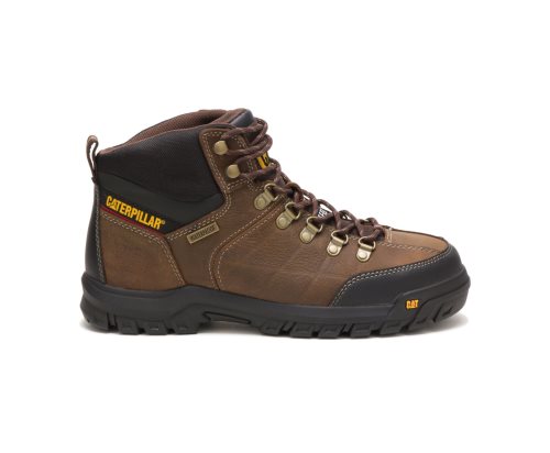 Caterpillar Threshold Waterproof Steel Tå Arbejdsstøvler Herre Brune | AUKDH-5862