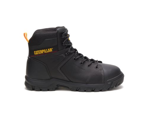 Caterpillar Wellspring Waterproof Metatarsal Guard Steel Tå Arbejdsstøvler Herre Sort | HRGXU-2748